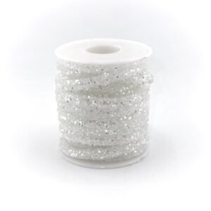 Cord - Glitter Tube Rope 1/4 inch - 5 yds - White