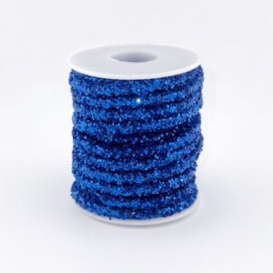 Cord - Glitter Tube Rope 1/4 inch - 5 yds - Royal Blue