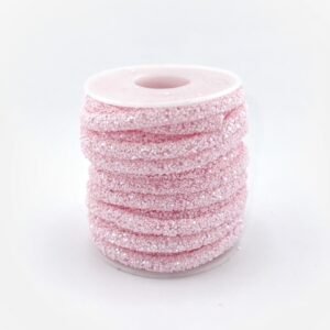 Cord - Glitter Tube Rope 1/4 inch - 5 yds - Light Pink