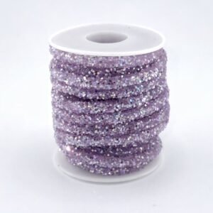 Cord - Glitter Tube Rope 1/4 inch - 5 yds - Lavendar