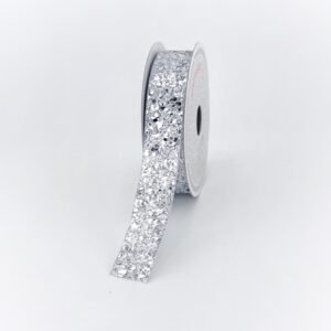 Ribbon - Sparkly Sequins 7/8 (#5) 10yds - Silver