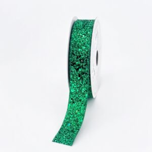 Ribbon - Sparkly Sequins 7/8 (#5) 10yds - Emerald Green