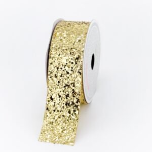 Ribbon - Sparkly Sequins 1.5 inch 10yds - Gold
