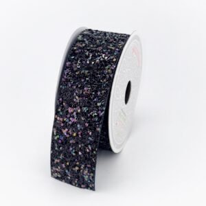 Ribbon - Sparkly Sequins 1.5 inch 10yds - Black