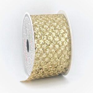 Ribbon - Glitter Oval Net - 2 inch (#16) 10yds - Gold
