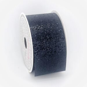 Ribbon - Mini Honeycomb Sequins - 2 inch (#16) 10yds - Black