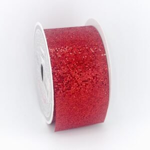 Ribbon - Mini Honeycomb Sequins - 2 inch (#16) 10yds - Red