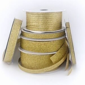 Ribbon - Metallic Taffeta 1/8 inch 100 yds - Gold