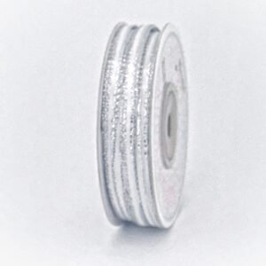 Ribbon - Satin w/ Silver Edge 1/8 inch 50yds - White