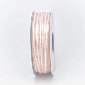 Ribbon - Satin w/ Gold Edge 1/8 inch 50yds - Light Pink