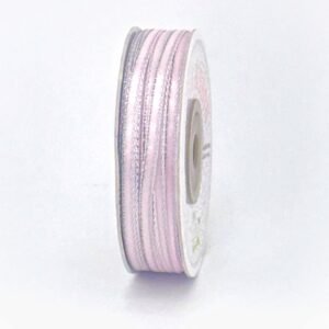 Ribbon - Satin w/ Silver Edge 1/8 inch 50yds - Light Pink
