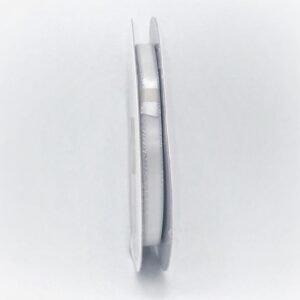 Ribbon - Satin w/ Silver Edge 3/8 inch 50yds - White
