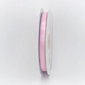 Ribbon - Satin w/ Silver Edge 3/8 inch 50yds - Light Pink