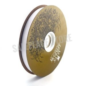 Ribbon - Satin Lustre / Luster (Gold Label) - #3 - 9/16" x 100 yds - White