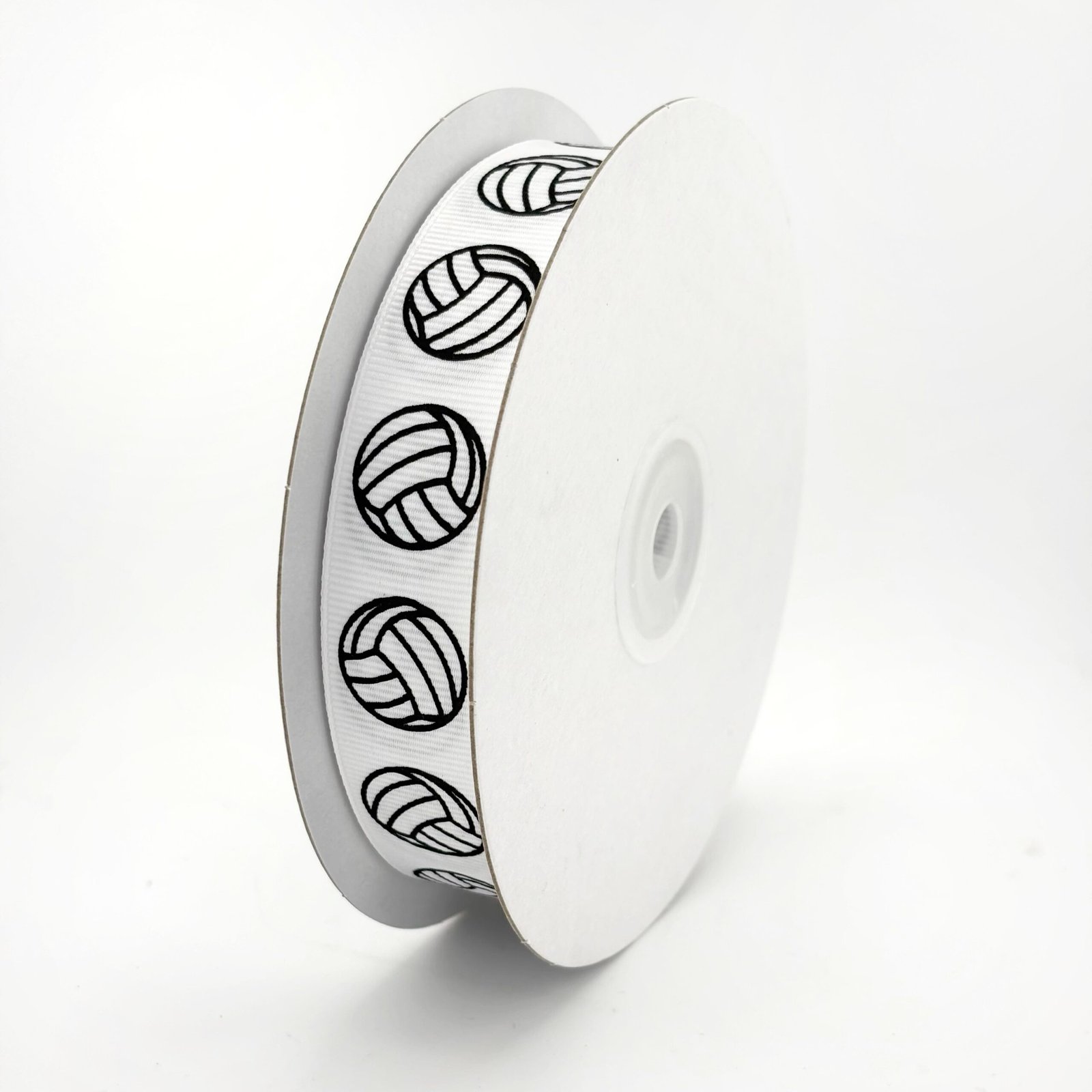 Ribbon Grosgrain Volleyballs - #5 (7/8" x 25yds) - Black/White