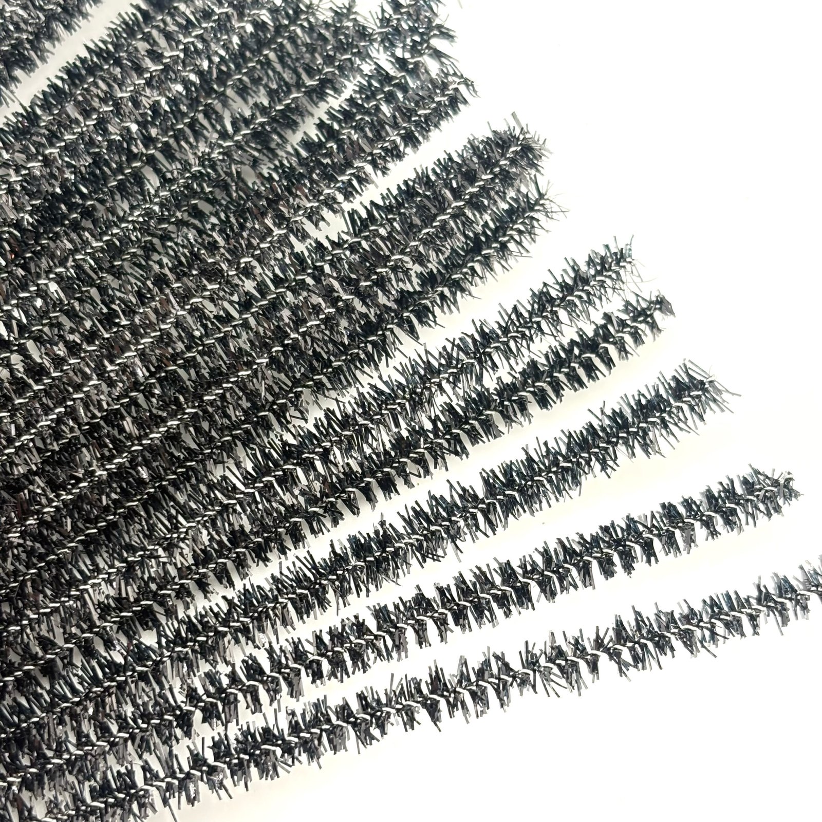 tinsel pipe cleaners in black for homecing craft projects
