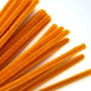 Supply - 12" Pipe Cleaner (Chenille Stem) - Orange - (25pc)