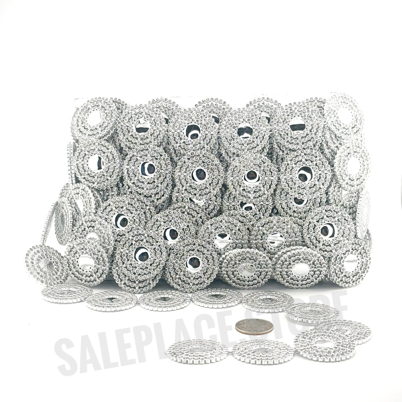 Garland - Circle Garland (1.4 inch) - 10yds - Metallic Silver