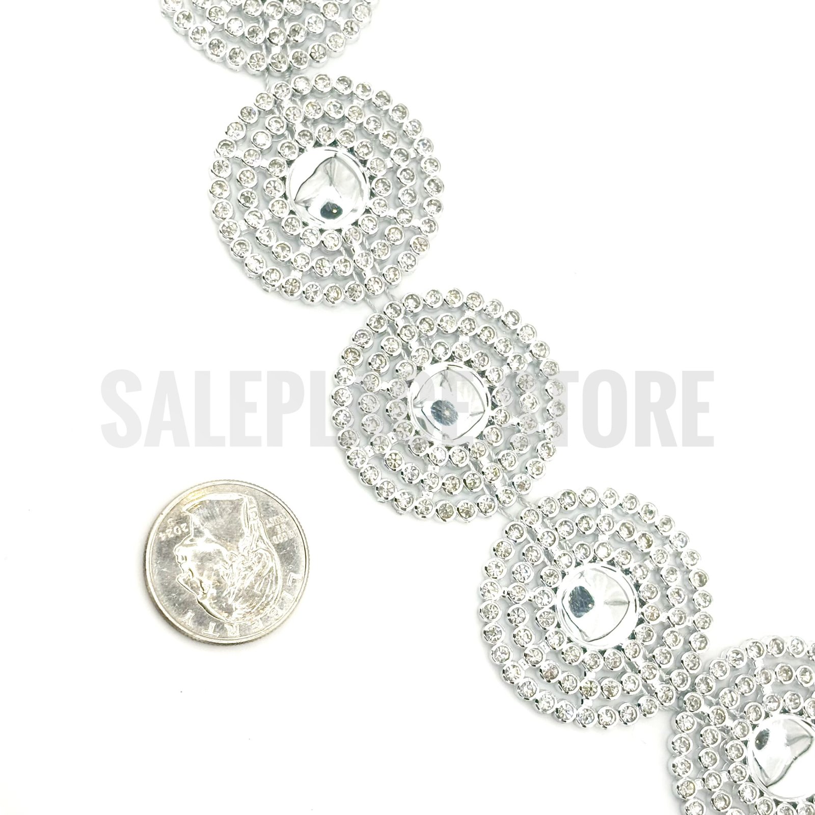 Garland - Circle Garland (1.4 inch) - 10yds - Metallic Silver - Image 2