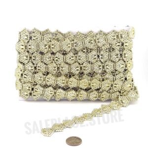 Garland - 1 inch Bow Garland - 10yds - Metallic Gold