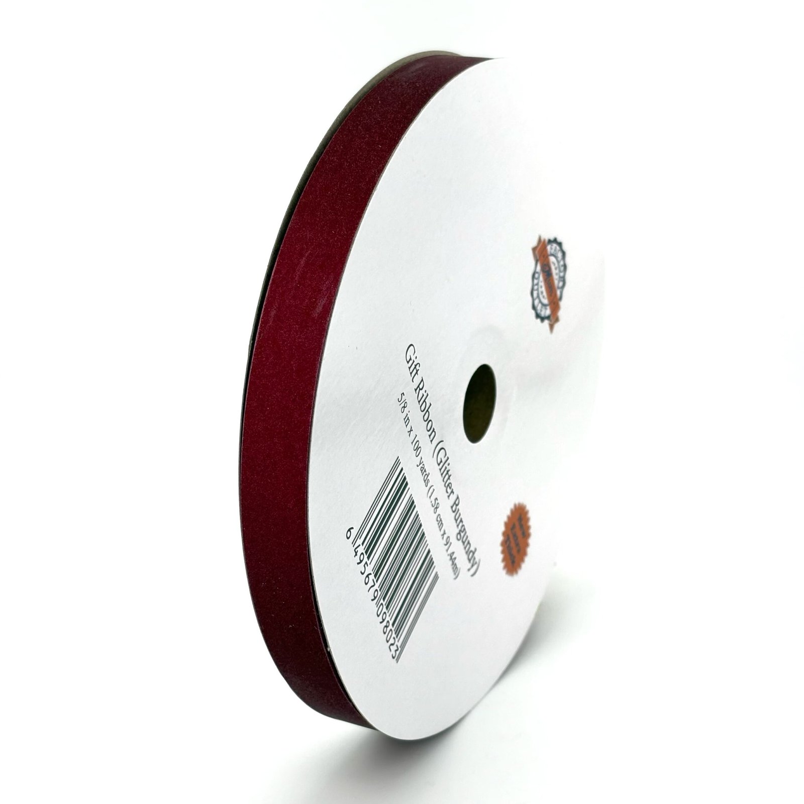 Ribbon - Diamond Dust - #3 (5/8") x 100 yds - Burgundy
