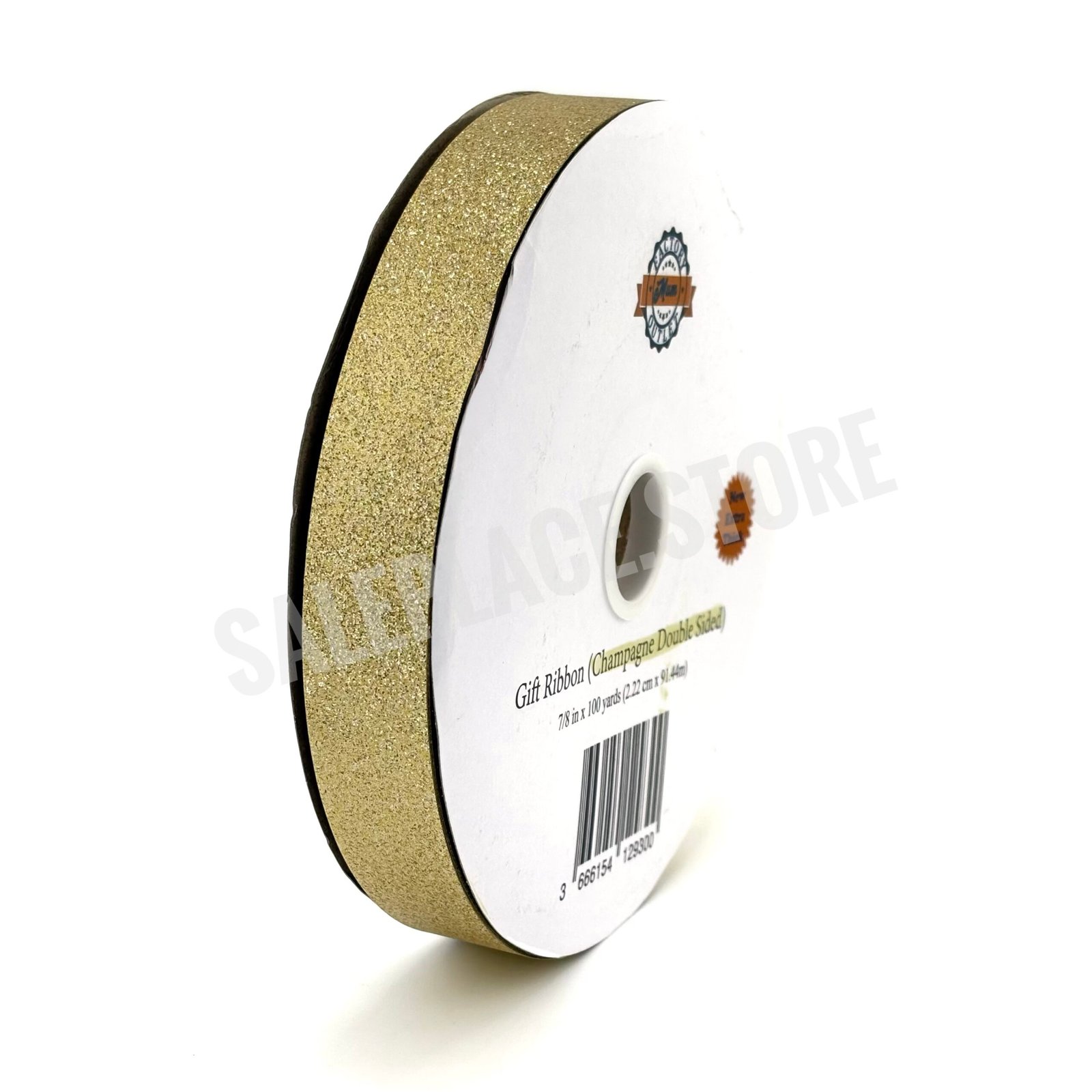 #5 champagne double sided diamond dust ribbon