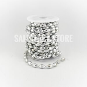 Garland - Mini Football Garland - 10 yds - Metallic Silver