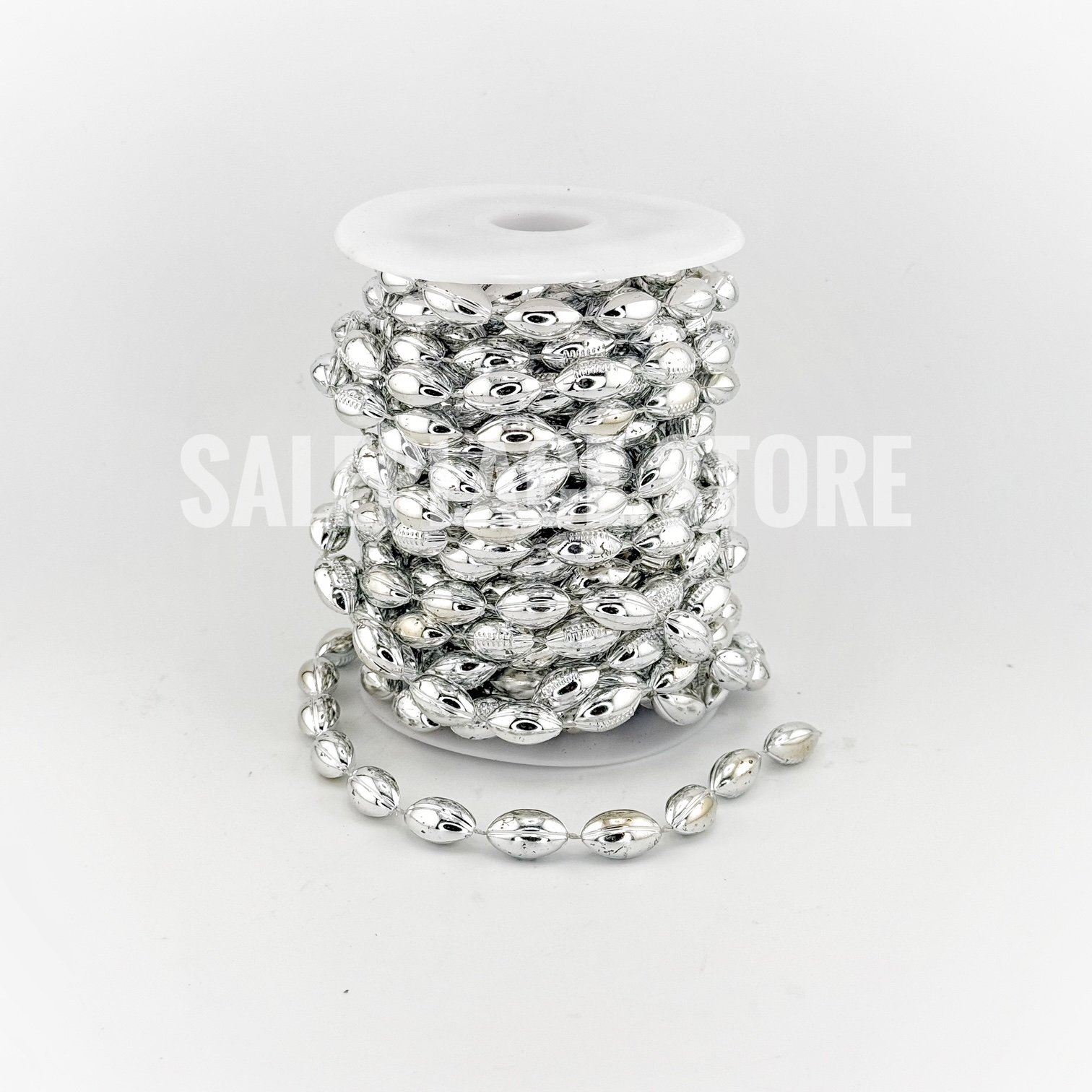 Garland - Mini Football Garland - 10 yds - Metallic Silver