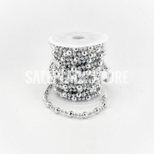Garland - Small Diamond Cut Disco Ball Garland - 10 yds - Metallic Silver