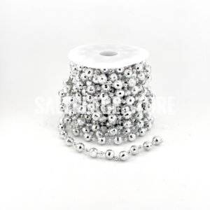 Garland - Medium Diamond Cut Disco Ball Garland - 10 yds - Metallic Silver