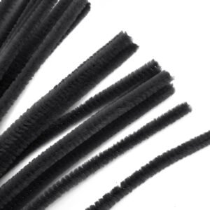 black chenille pipe cleaners for crafting