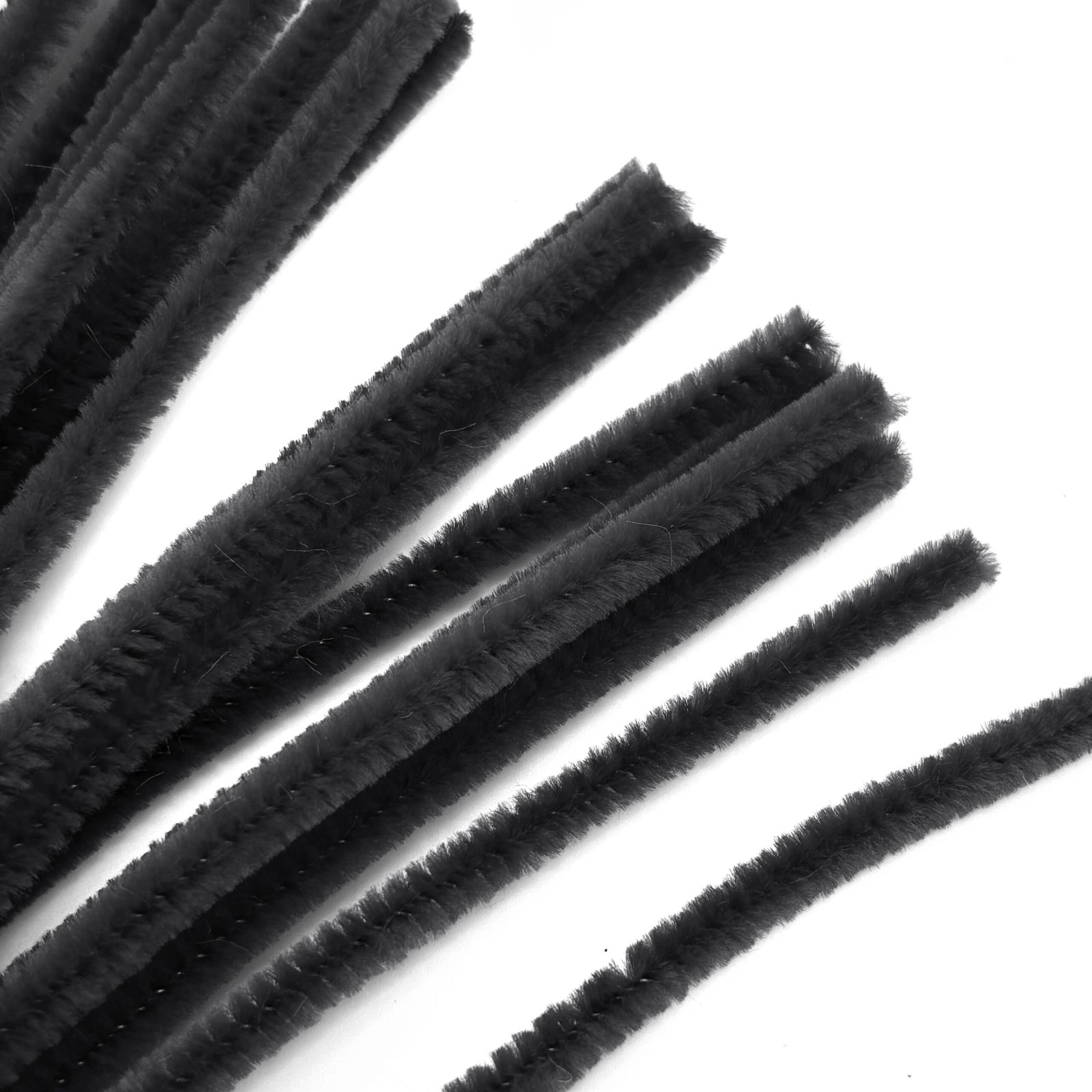black chenille pipe cleaners for crafting