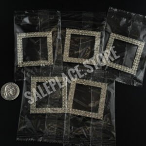 2" square metal rhinestone frame
