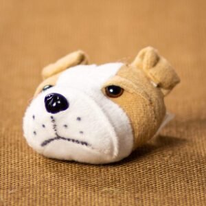 3" Bulldog Head Plush - 1 piece