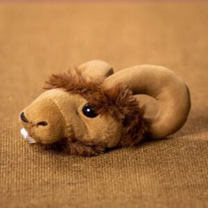 3" Brown Ram Head plush - 1 piece
