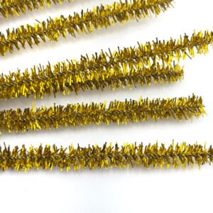 metallic gold chenille pipe cleaners for crafts and homecoming mums