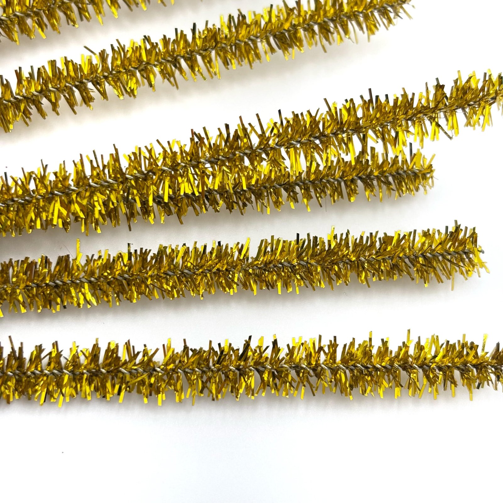 metallic gold chenille pipe cleaners for crafts and homecoming mums