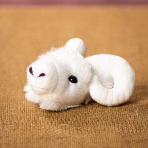 3" White Ram Head Plush - 1 piece