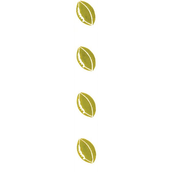#5 Clear Gold Football Ribbon