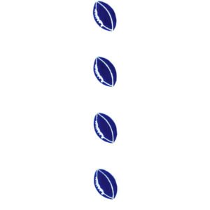 #5 Clear Football Ribbon