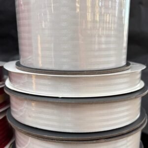 Ribbon - Tux Stripe  #3 - 5/8" x 100yds - White