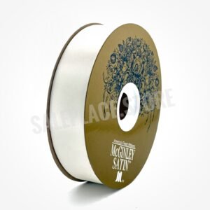 #9 Satin Lustre ribbon in ivory for weddings and homecoming mums