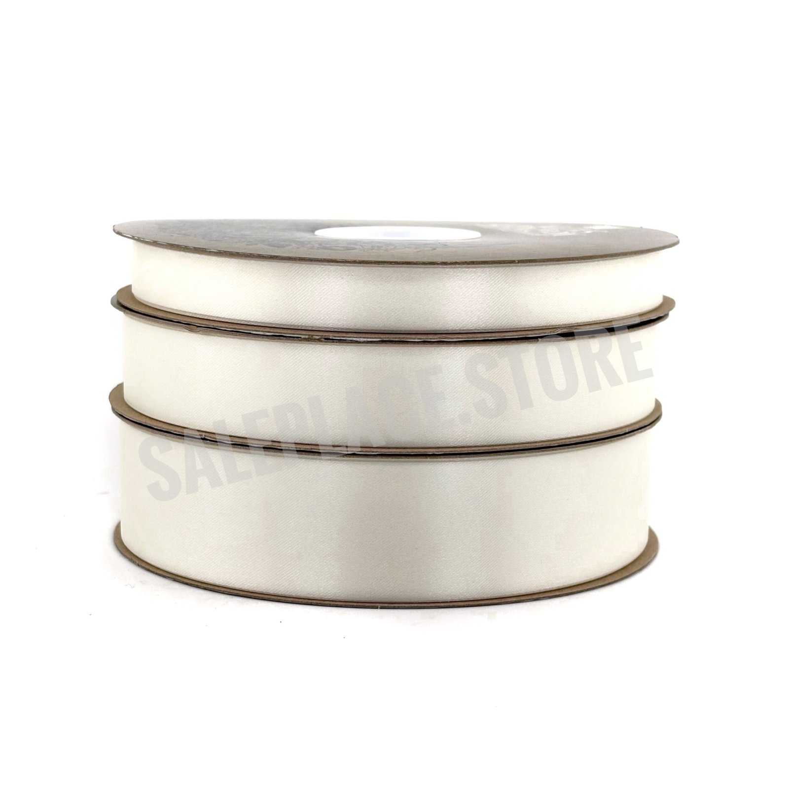 Ribbon - Satin Lustre (Gold Label) - #9 (1 5/16 inch) x 100 yds - Ivory - Image 2