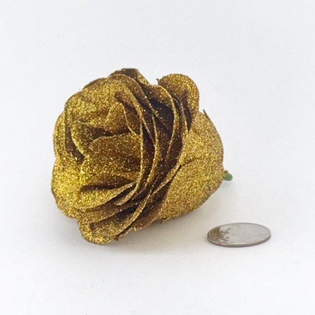 Gold Glitter rose for homecoming mums