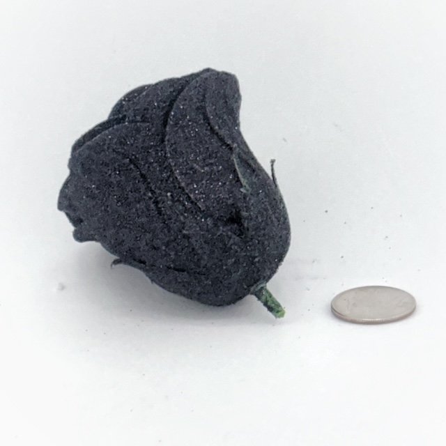 Flower - Glitter Rose - Black (1 pc) - Image 3