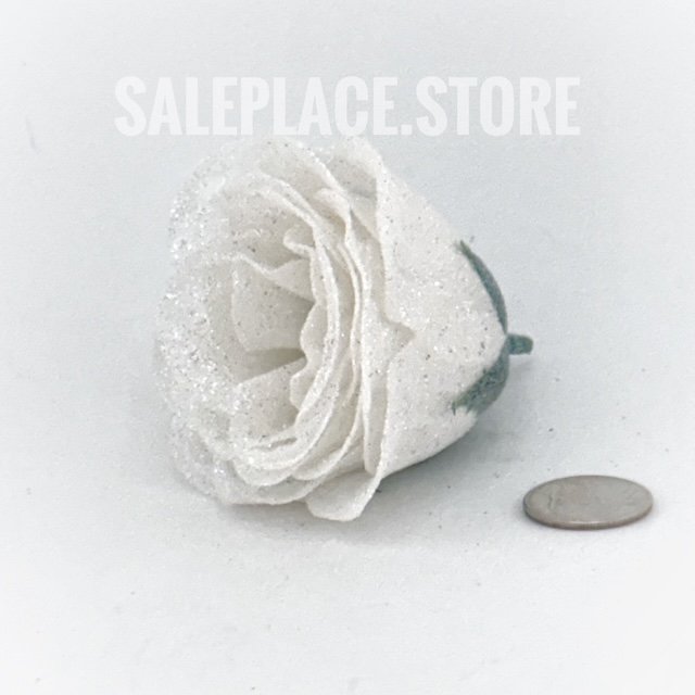 White Glitter Rose for Homecoming mums