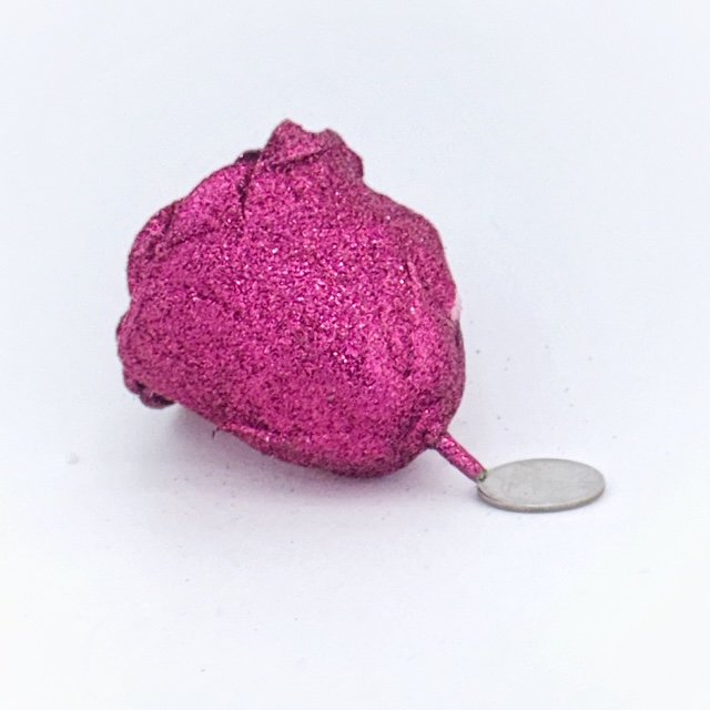 Light Burgundy glitter rose for homecoming mums - back view