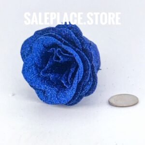 Royal Blue Glitter Rose for Homecoming mums