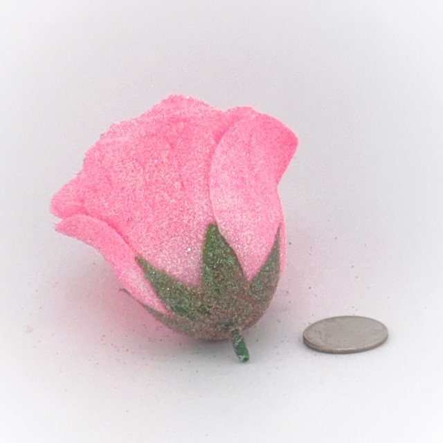 Pink Glitter Rose for Homecoming mums - back view