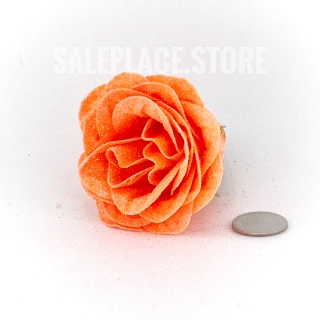 Orange peach glitter rose for homecoming mums